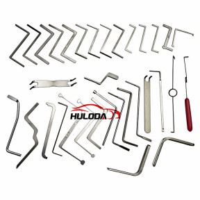 HUK 31pcs Tension Wrench Locksmith Replacement Turning Tool / Double Head Tension Wrench Combination Llocksmith Tool