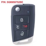 For VW Volkswagen Golf GTI Jetta Tiguan 2018 2019 2020 2021 NBGFS125C1 Remote Key 315MHz MQB48  5G0959752BD 5G6959752BM  5G0 959 752 BE HU66 blade