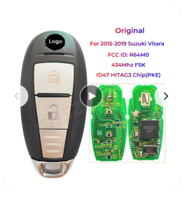 For  Suzuki Smart Remote Key  Vitara Proximity  2015-2019 FCC ID: R64M0 Original 2 Buttons 434Mhz FSK 47 HITAG3 Chip (PKE)