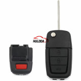 For VE HOLDEN Commodore PONTIAC G8 4 Buttons Remote Flip Key Shell Case Fob with 3 Button +1 Panic