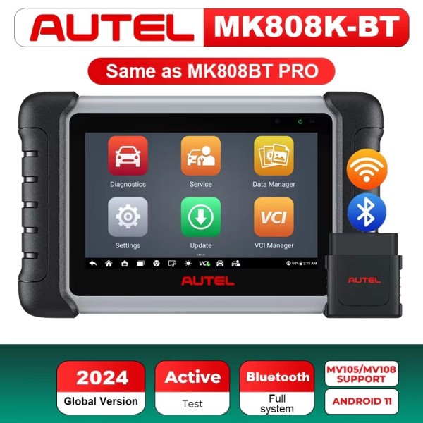 Autel MaxiCOM MK808K-BT MK808K BT Bluetooth OBD2 Scanner Same as MK808BT Pro Full Bidirectional Diagnostic Tools Code Reader same as MK808BT PRO