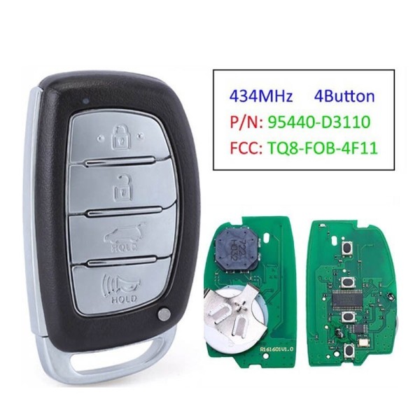 For Hyundai 2018 Hyundai Tucson remote control smart card with 4 keys and 434MHZ 47 chip 95440-D3110
