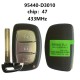 For  2019-2020 Kia 4-point car smart key 95440-D3010 433Mhz ID47