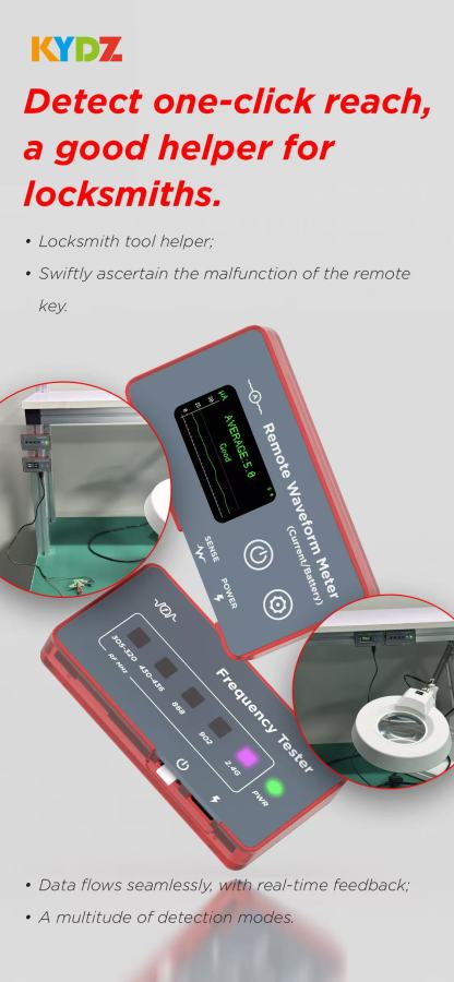KYDZ Tester Detect Remote Waveform Meter Frequency One-Click Reach Good Helper For Locksmiths