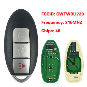 For Nissan Maxima Sentra Teana 3-key smart car key CWTWBU729 ID46