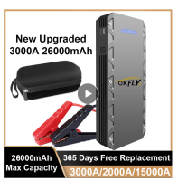 12V Car Jump Starter 18000mAh 1500A Starting Device Power Bank Car Battery Booster Charger For Petrol Diesel Car Starter