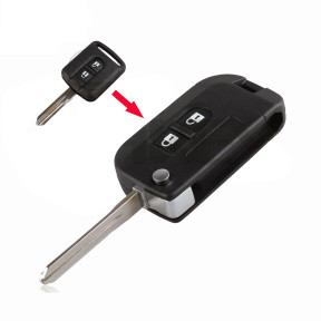 For  Nissan 2-key car key case modification, folding shell, remote control shell modification, and this shell modification
