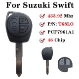 For Suzuki Swift T68L0 37145-71L20 37145-71L2 2 Button 433.92MHz ID46 PCF7961A Chip Remote Replacement Control Key Fob
