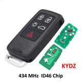 For Volvo 5 Buttons Smart Remote Key Fob 4+1 Button  XC60 S60 S60L V40 V60 434mhz With id46 Chip KYDZ Board