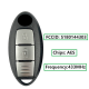 For Nissan Pathfinder Murano smart card car key with AES Chip with ID46 433MHZ S180144303
