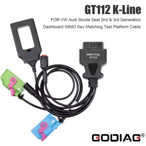 GODIAG GT112 K-Line FOR VW Skoda Seat 2nd & 3rd Generation Dashboard IMMO Key Matching Test Platform Cable