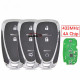 For Chevrolet Orlando JM Trax tracker 4A chip locks 433MHz 2/3 button sensing car remote key, suitable