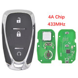 For Chevrolet Orlando JM Trax tracker 4A chip locks 433MHz 2/3 button sensing car remote key, suitable