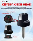 KEYDIY KNOB HEAD，Using for mechanical key upgradingSome car models may need to unplug the key detection cable