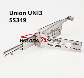 Union UNI3  SS349  Lishistyle 2-IN-1 Locksmith Tools forCivil Lock Hand Tool Lock  Used for European and American 