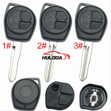 For Suzuki Swift 2/3/4 button remote key blank With Logo