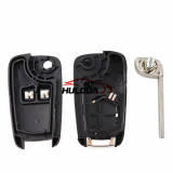 3/4/5 Buttons Flip Replacement Remote Car Key Shell Case with HU100 blade For Chevrolet Cruze for opel for buick (no emblem）