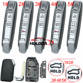 For Kia 3/4 button remote key blank With battery holder without emblem