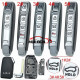 For Kia 3/4 button remote key blank With battery holder with emblem