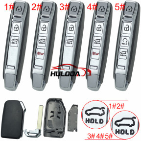 For Kia 3/4 button remote key blank Without battery holder without emblem
