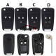 For Opel 2/3/4/5 button key blank repalce with HU100 blade For Chevrolet Aveo Cruze for Opel for buick (with Z emblem）