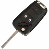 3/4/5 Buttons Flip Replacement Remote Car Key Shell Case with HU100 blade For Chevrolet Cruze for opel for buick (no emblem）