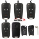 3/4/5 Buttons Flip Replacement Remote Car Key Shell Case with HU100 bladeFor Chevrolet Cruze for opel for buick (with round emblem）