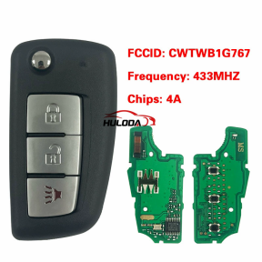For 2014 Nissan 2+1 key smart card PCF7961M 4A CWTWB1G767 434MHz