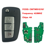 For 2014 Nissan 2+1 key smart card PCF7961M 4A CWTWB1G767 434MHz