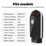 Car FOB Key Programmer, Remote Transponder Keys, Fob Programming Tool for Buick, GMC, Chevrolet, OBDII, Fob, Fob, OBD2 Connector