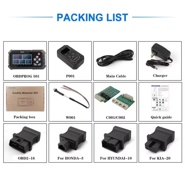 OBDPROG 501 Car Key Programmer Professional Wifi Remote Code Reader OBD2 Car Master Immobilizer Pin Code IMMO Diagnostic Tools