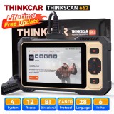 THINKCAR 662 4 System Car Diagnostic Tool Auto Scanner With 12 RESET Active Test Supports CAN FD Obd2 Code Reader Lifetime Free
