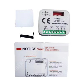 12V-24V receiver controller board multi frequency 2 channel receiver 433.92-900mhz RX multi garage door opener receiver