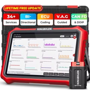 [Lifetime Free Update] KINGBOLEN K8 PRO OBD2 Automotive Diagnostic Tool ECU Coding Car Scanner with CAN FD Doip for FCA SGW