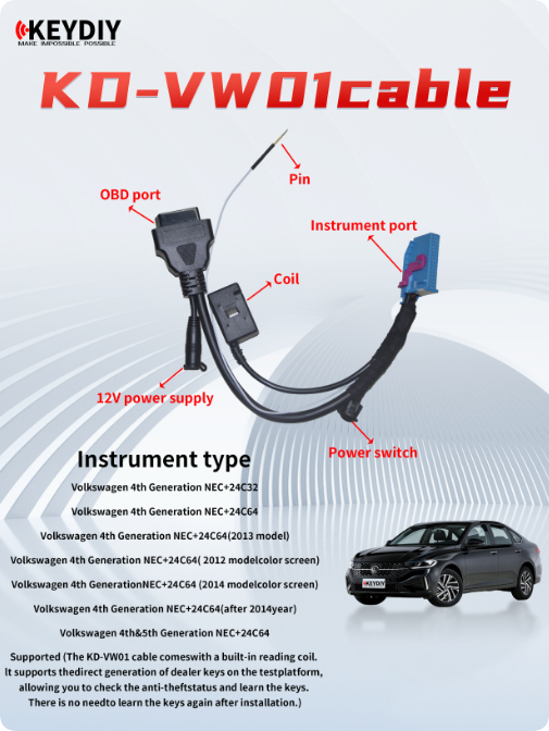 KD-VW01 Cable Volkswagen 4th Generation