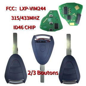 Jingxin Key For Porsche Cayman Boxster Turbo 911 987 996 997 Carrera Targa2005 - 2010 ID46Chip 315 433MHz FCC ID:LXP-VIM244 key
