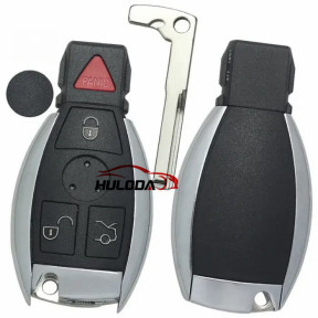 For Benz 3+1 button remote key blank with emergency key blade