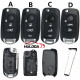 For Fiat 3 button flip remote key blank with SIP22 without logo
