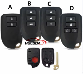 New Toyota 2/3/4 button Smart car key Shell With Emergency Key used for Yaris Yarisl Verso Vios