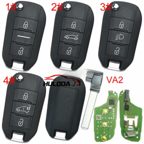Xhorse XEPG00EN with XT27B Super Chip Special PCB Board with 3 Buttons Key Shell for Peugeot/Citroen HU83 VA2 Blade Key