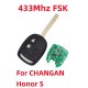Original 2 Buttons Remote Key For 2017-2020 Year Changan Honor S X70A Without Chip 433Mhz FSK G9PPB00732032B