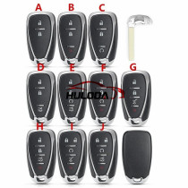 For Chevrolet Cruze Malibu Camaro Fob 2/3/4/5 button remote key blank no logo