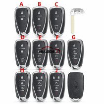 For Chevrolet Cruze Malibu Camaro Fob 2/3/4/5 button remote key blank with logo For Chevrolet Cruze Malibu Camaro Fob 2/3/4/5 button remote key blank with logo