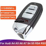 For Audi A4 A5 A6 A7 S4 2009-2016 Smart Remote Key Fob 8T0 959 754 C 315MHz 3 Buttons Modified As Lamborghini