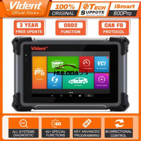 VIDENT iSmart800 Pro Car Diagnostic All Systems Automotive Scanner Bi-directional Control Key Programmer 40+ Reset CAN FD & DOIP