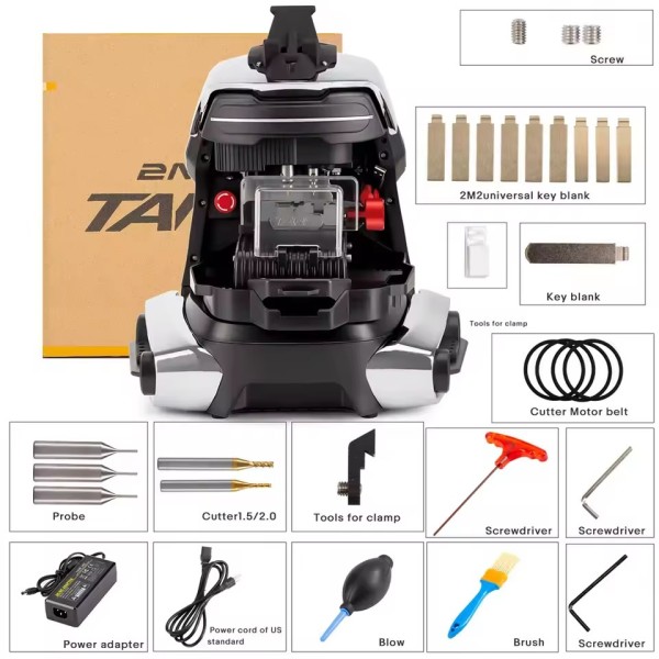 TANK 2 Pro CNC Key Cutting Machine Add House Keys Dimple Multi-point Keys with Protective Shell Mobile APP Control