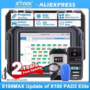 XTOOL X100 MAX Full Key Programmer Auto IMMO Key Fob Key Programming Tool With KC501 All Key Lost All System Car Diagnostic Tool