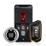 Two Way Car Alarm System Full Set Immobilization Remote Starter Keyless Entry Automotive Smart Start Stop Button Lock Kit