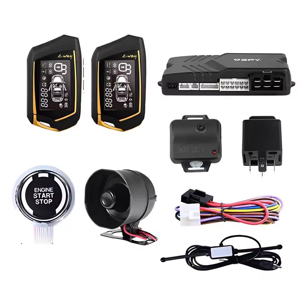 Keyless Alarm Module Two Way Car Alarm System Full Set Immobilization Remote Starter Keyless ...