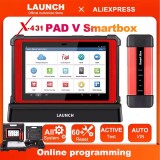 【Clearance sales】2025 Launch X431 PAD V Smartbox Programming Tool, ECU Online Coding Topology Map, Bi-Directional Scanner